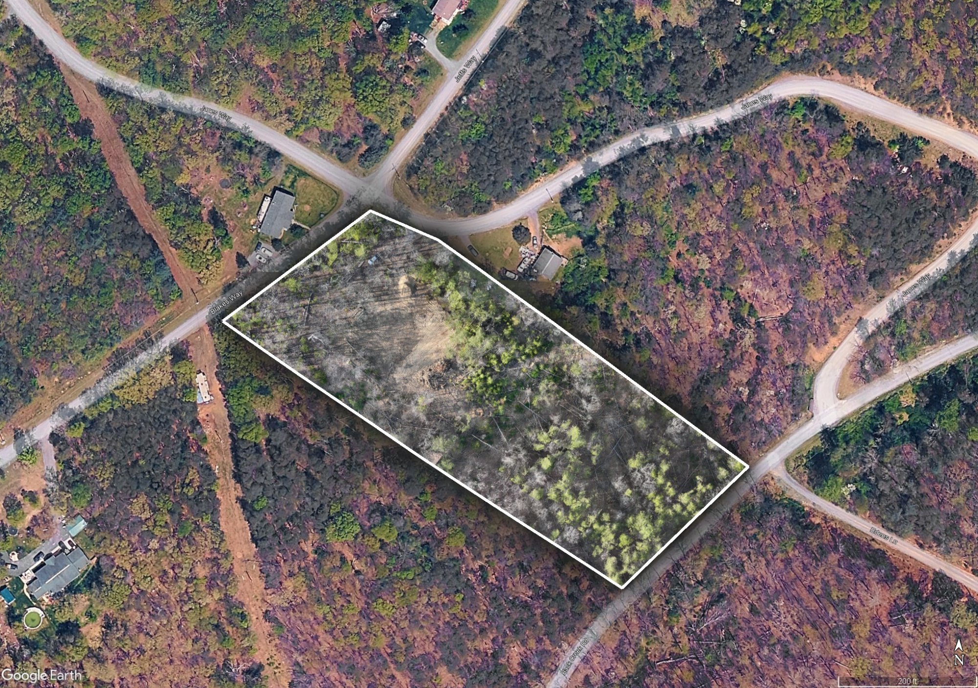 3D perspective of lot and roads